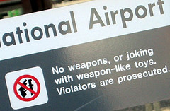 Warning Sign at Dulles Airport