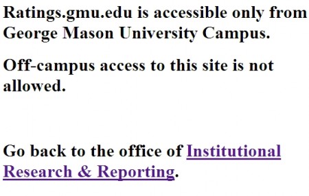 Off Campus Ratings Accessibility Message