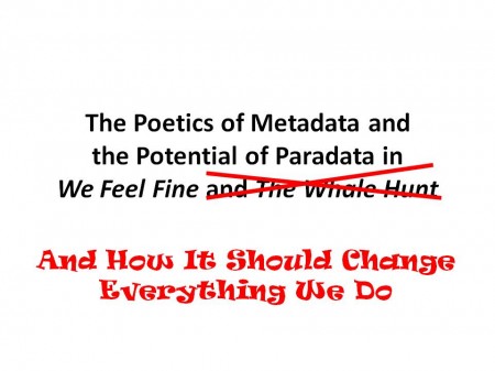 New Title for the Poetics of Metadata
